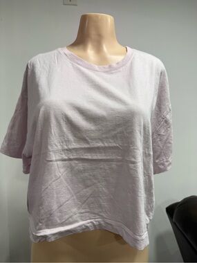 J.o&co Relaxed Lavender Crewneck Short Sleeve Tee